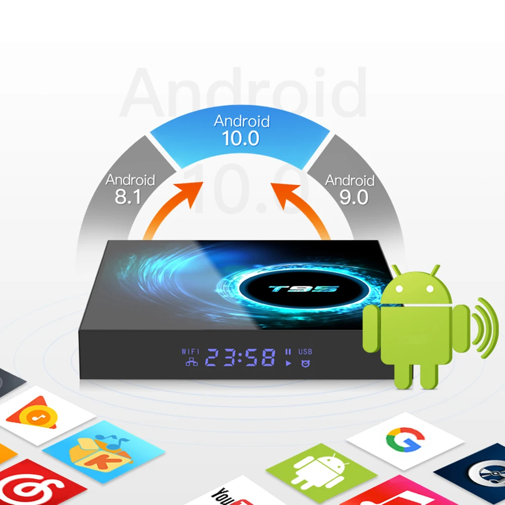  Android TV Box Android 10.0 MAX 4GB RAM 64GB ROM Allwinner H616 Quad Core 6K Wifi Media Player Goog