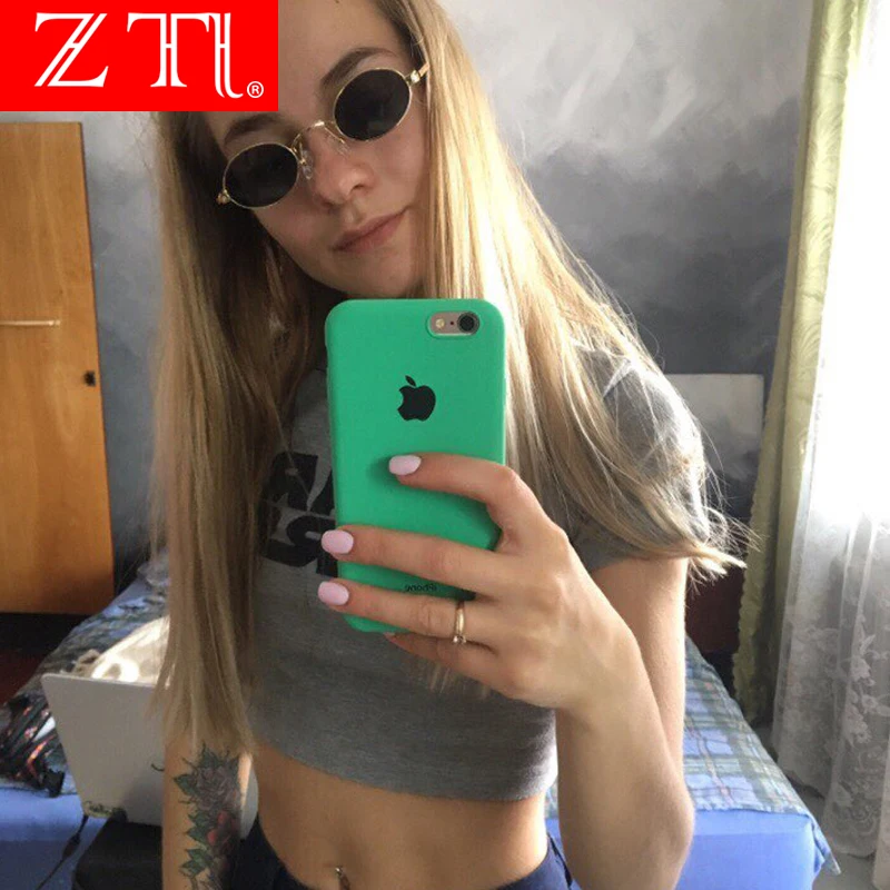 ZT женские маленькие овальные солнцезащитные очки в стиле панк стимпанк яркие