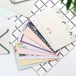 Papier à lettres A5 6 pièces + 3 enveloppes de papier à lettre, joli ensemble de papeterie de Style littéraire 