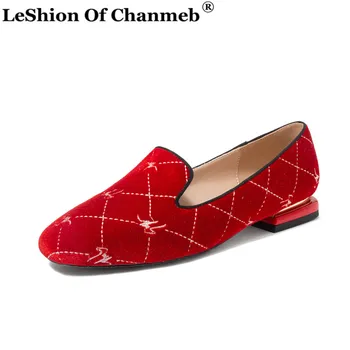 

2020 New Spring Velvet Flats for Women Casual Shoes Ladies After Party Comfortable Slip ons Lazy Shoes Woman Moccasins Footwear