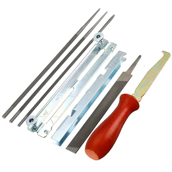 

8Pcs/Set Chain Saw Sharpening Kit Chainsaw Sharpener File Guide Bar Depth Gauge Tool Set for Quality Woodworking High
