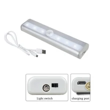 Сенсорная лампа 6/10 светодиодный Ночной светильник Светодиодная подсветка под шкаф с движением на батарейках шкаф светильник s для шкаф для одежды ванная светильник