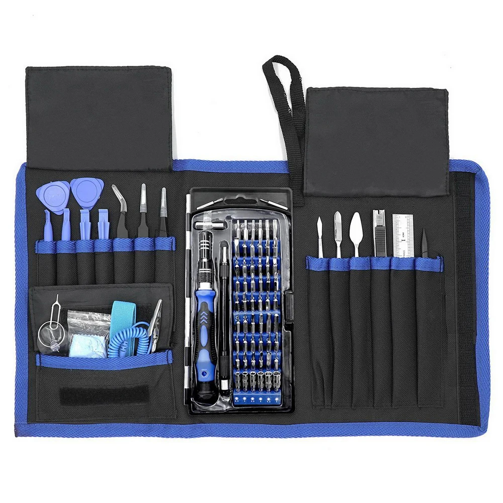 

80 in 1 Multifunctional Screwdriver Set Manual Combination Kit Mobile Phone Camera Disassembly Maintenance Daily Home Dark Blue