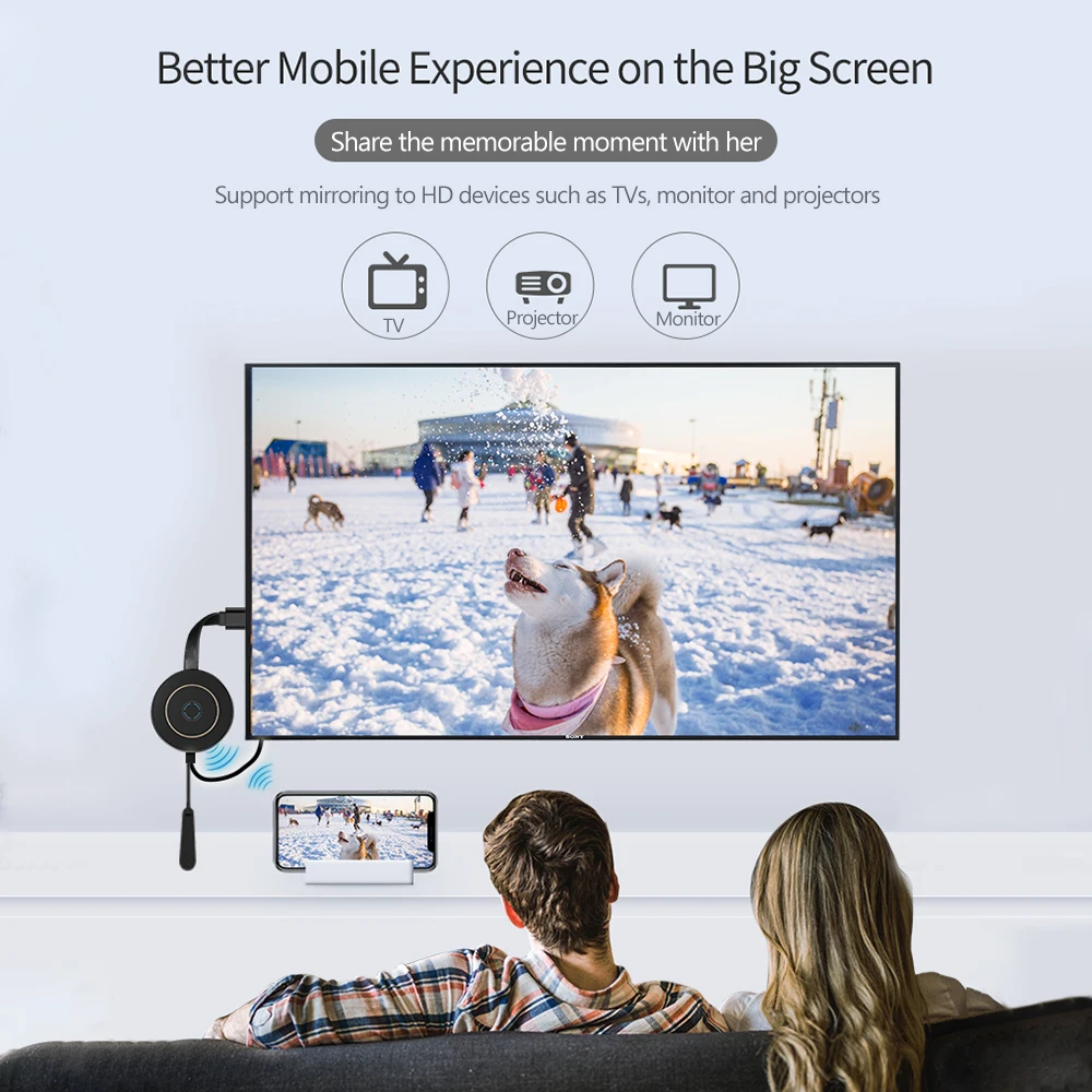ТВ ресивер Miracast Airplay 2 4G/1 Wi Fi HD экран DLNA для телефонов iOS Android Smat|SmartTV-стики и тюнеры| |