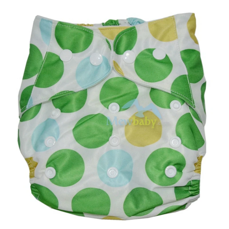 

One Size Fits All Baby Reusable Pocket Diaper Washable Diaper Cover with 1pc Microfiber Insert Suits Birth to Potty ET18