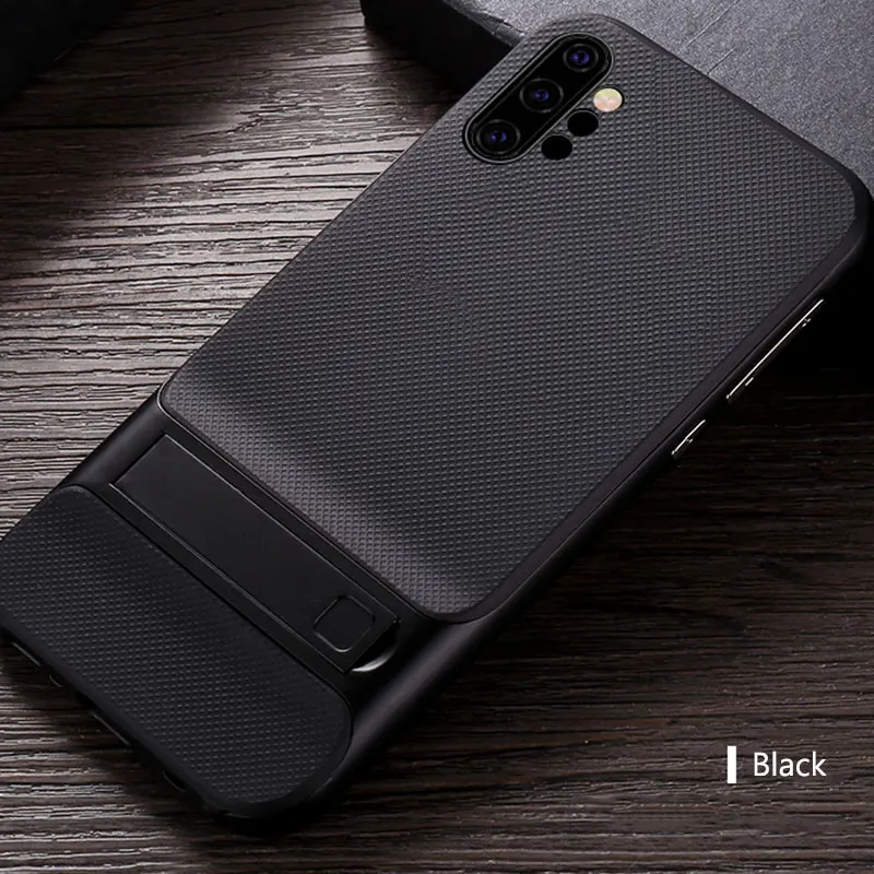 Чехол для телефона для samsung Galaxy Note 10 Plus, чехол мягкий силиконовый ПК с подставкой, Противоударная задняя крышка для samsung Note 10 Plus, чехол, Coque