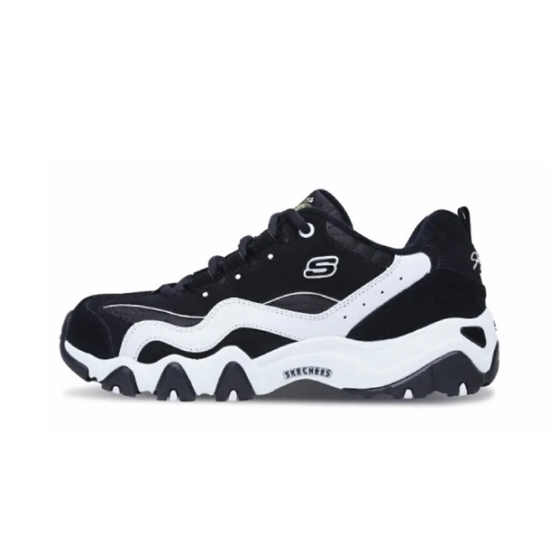Skechers/Женская обувь на платформе; обувь для папы; Повседневная оригинальная обувь на массивном каблуке; женские кроссовки высокого качества; обувь D'lites; 66666077-BLK - Цвет: 66666077-BLK