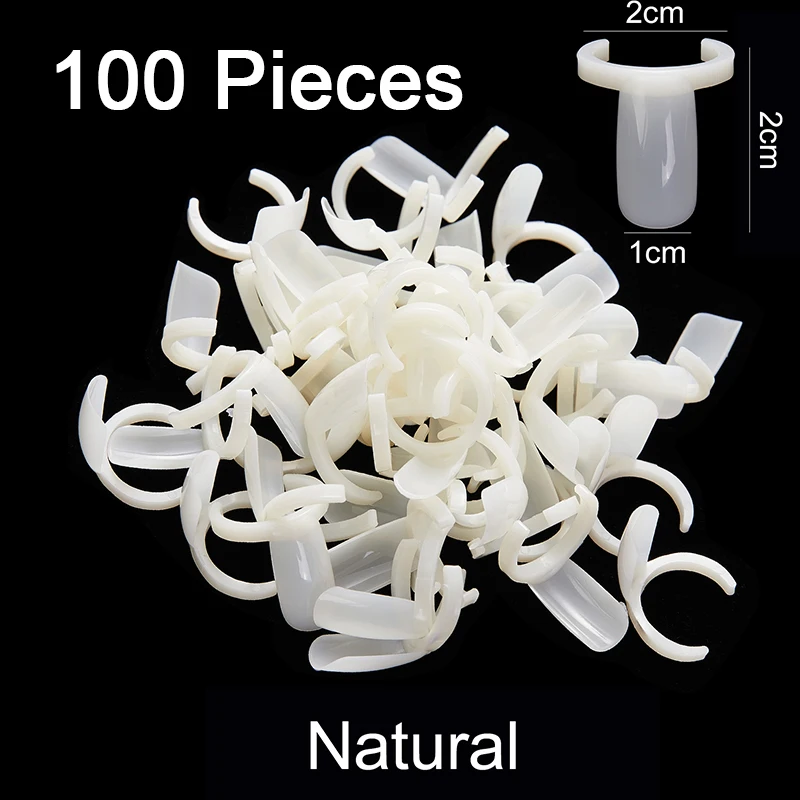 Description Picture 5 of item100Pieces/lot Nail Polish UV Gel Color Swatch Pops Display Card Natural Nail Art Ring Style Nail Chart Tips Full Nails