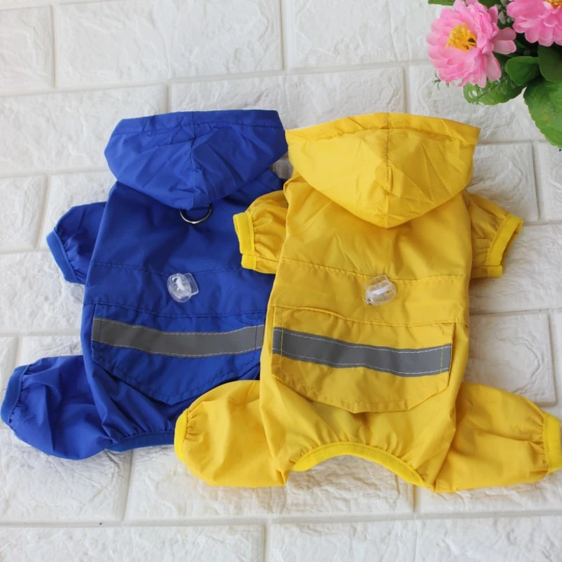 Dog Raincoat Reflective Pet Clothes Clothing Waterproof Jumpsuit Jacket Yorkie Poodle Bichon Pomeranian Schnauzer Corgi Coat | Дом и сад
