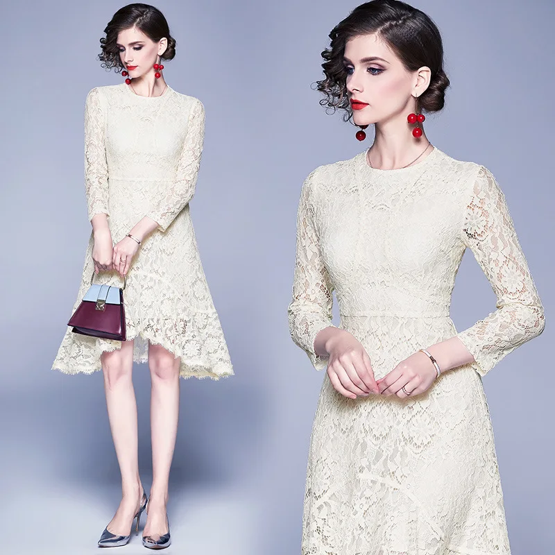 

Photo Shoot Ozhouzhan New Products Women's Dress New Style Lace Dress