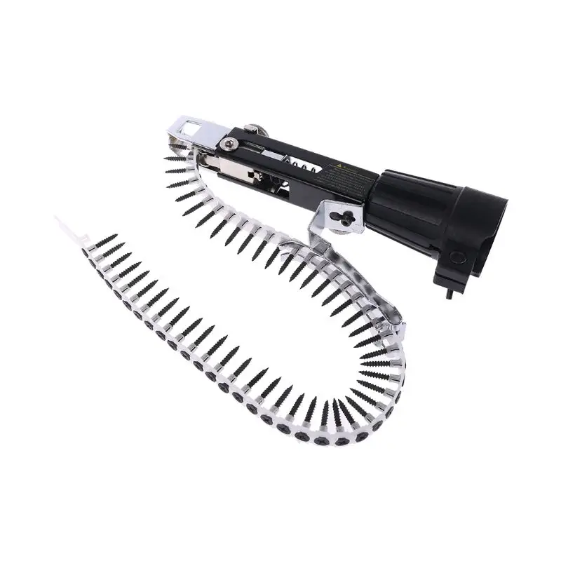 

Automatic Power Drill Chain Nail Gun Adapter Screw Gun for Cordless Electric Drill Attachment Woodworking Tool