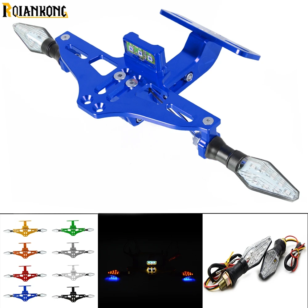 

Universal CNC Motorcycle Adjustable Angle Aluminum License Number Plate Frame For Ducati Monster 796 696 695 Suzuki gsxr 600 750