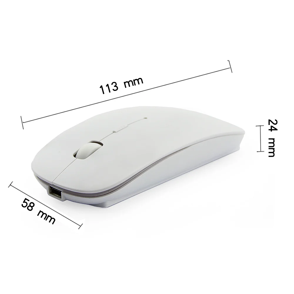 Wireless Rechargeable Silent Mouse Mini Optical Mute Mice 2.4Ghz 1600DPI Ergonomic Slim USB Mause For PC Computer Desktop Laptop