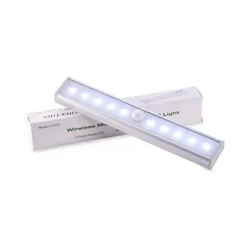 

New LED Under Cabinet Light PIR Motion Sensor Lamp 10 LEDs lighting for Wardrobe Cupboard Closet Kitchen night light
