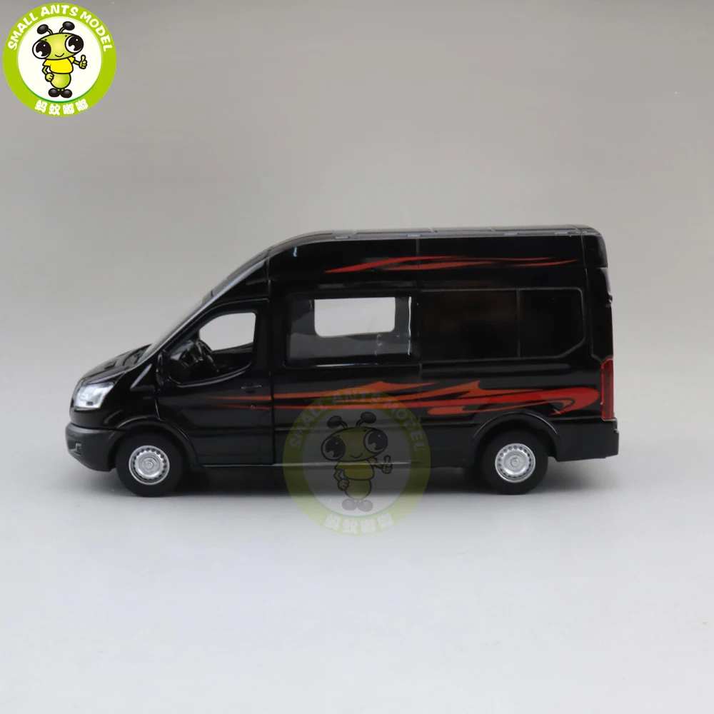 1/35 Ford Transit Van Cargo MPV литая модель автомобиля игрушки для детей Подарки для мальчиков и девочек - Цвет: Black(no box)