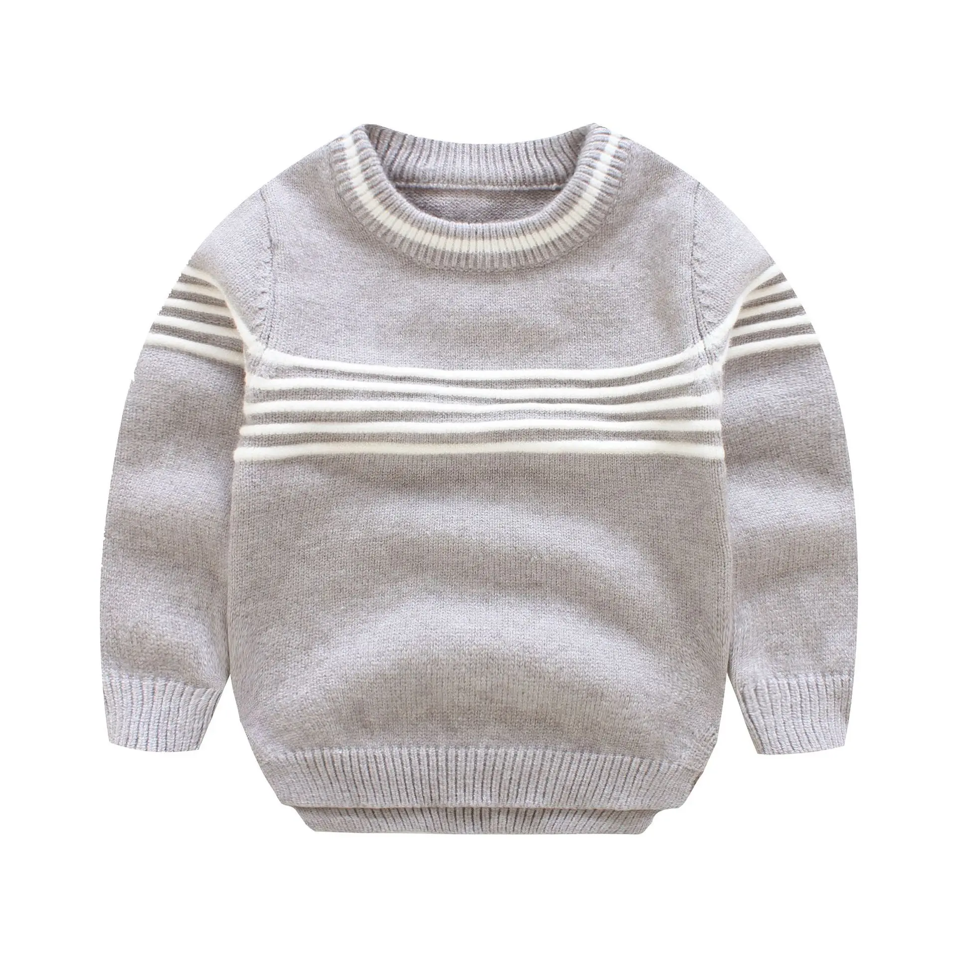 

2019 Girls BOY'S Crew Neck Pullover Base Sweater Pure mian bao Simple No Good Sweater