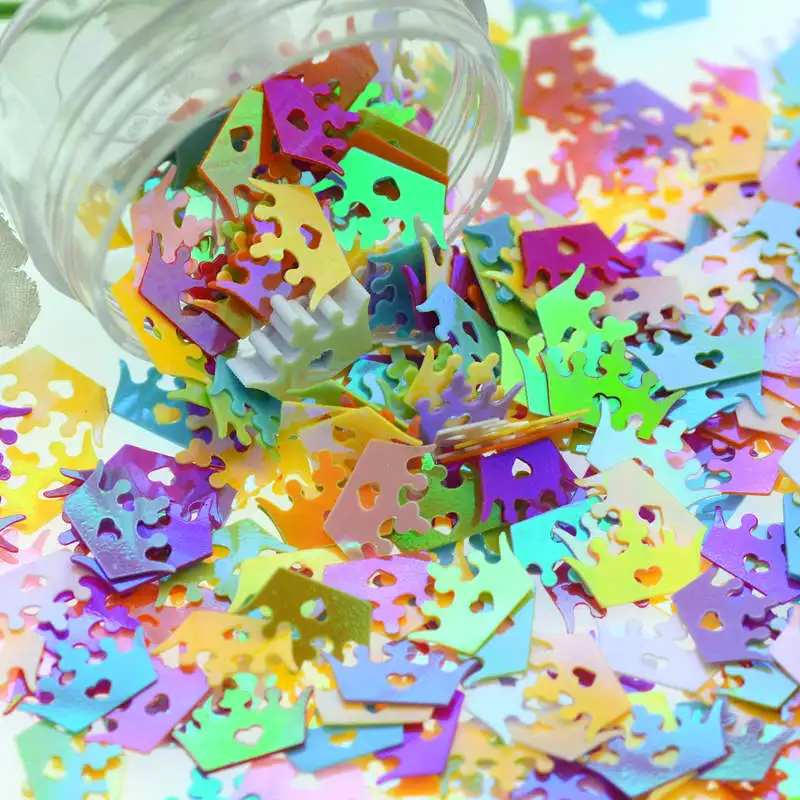 

20g 11X6mm mixed Color Plastic Flat Royal Crown Scrap-booking Sequins Loose Sequins for Crafts Wedding Party Decoration Sequins