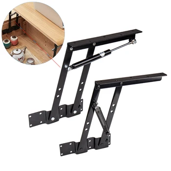 

2pcs Folding Spring Tea Table Hinge Furniture Lift Up Top Mechanism Hardware Lifting Rack Shelf For Coffee Computer Table