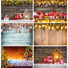 

Christmas Wooden Planks Theme Photography Background Snowman Portrait Backdrops For Photo Studio Props 211220 SDMB-04
