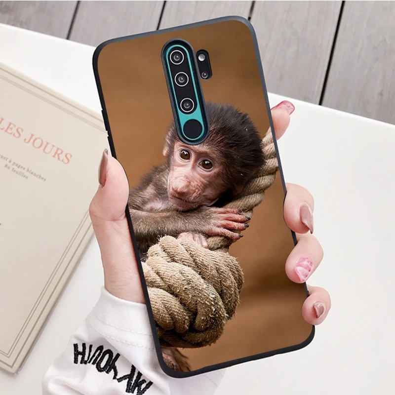 Monkey Gorilla Ape Baby black Silicone Phone Case For Redmi note 9 8 7 Pro S 8T 7A Cover xiaomi leather case cover