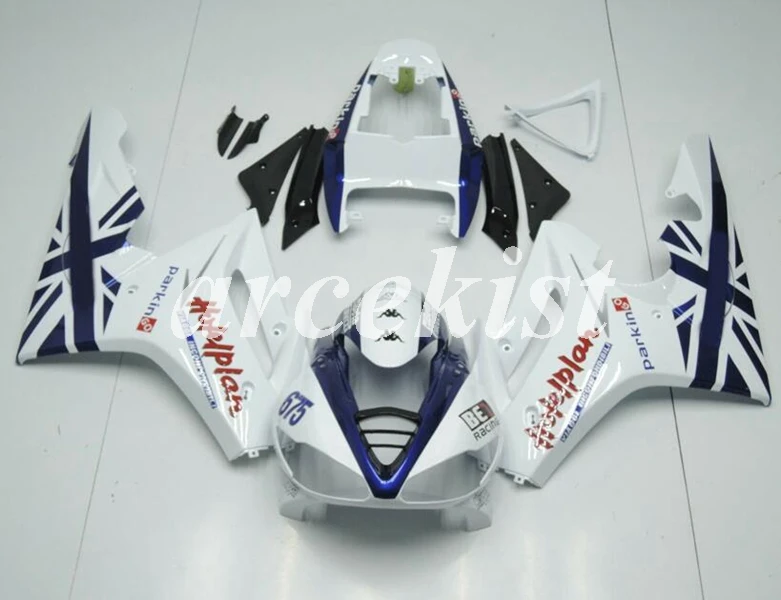 4 подарки инжектор ABS мотоцикл обтекатели комплект подходит для Triumph Daytona 675R 675 2006 2007 2008 06 07 08 Пользовательские синий белый