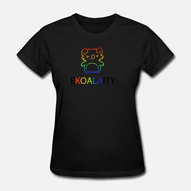 Women-Black Ekoality Love Pride Gay Pride, дизайнерская футболка унисекс, хлопок, круглый вырез, сумасшедшая Мужская футболка, большие размеры, S-5xl, одноцветные Топы в стиле хип-хоп - Цвет: Women-Black