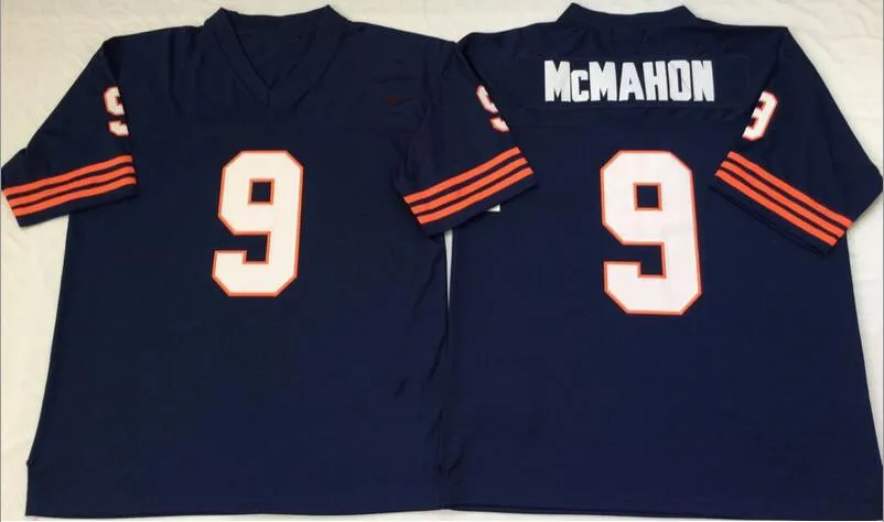 Мужская Ретро звезда#9 Jim McMahon вышитая Футбольная Футболка