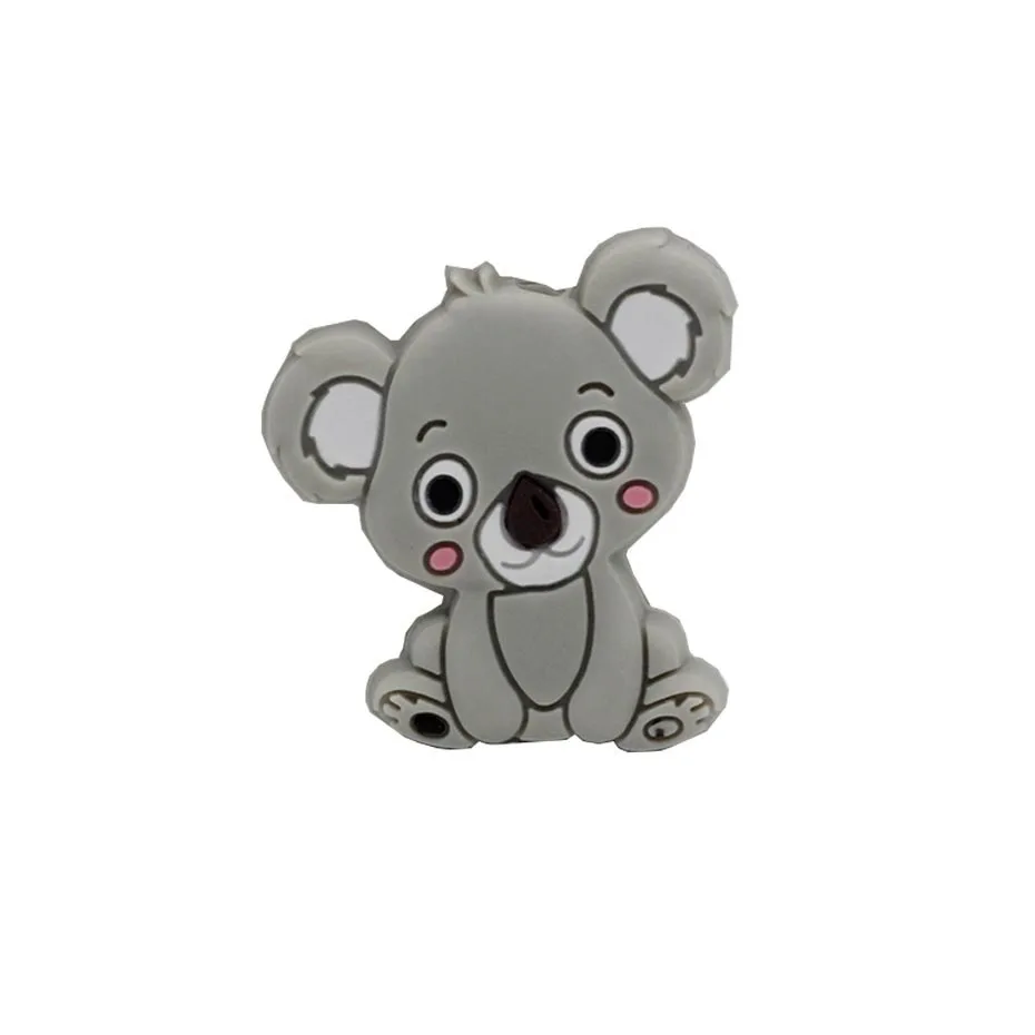 Новинка 100 шт Детские принадлежности Стоматологическая игрушка-брелок Прорезыватель пищевой мягкий и безопасный мини коала