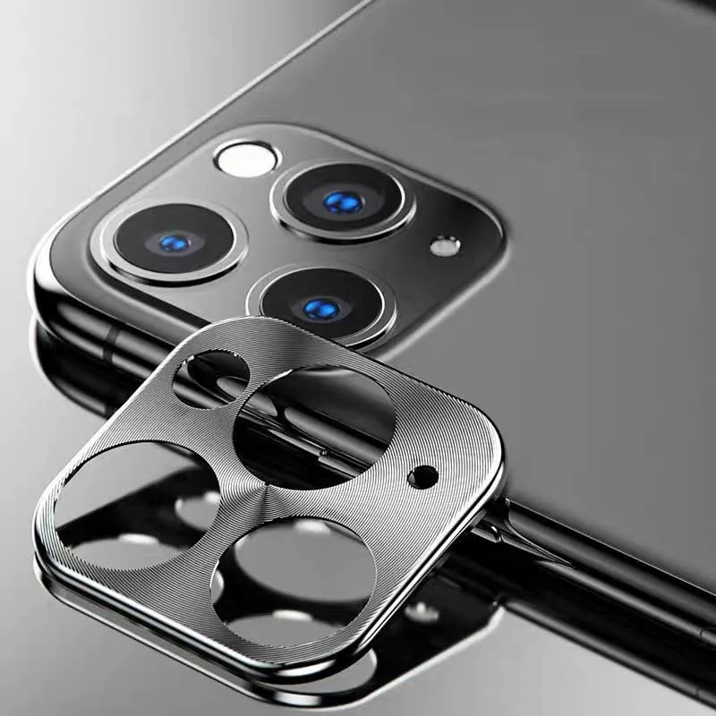 Камера объектив Защитная пленка для экрана iPhone 11 Pro Max металлический Камера Len Protector чехол на iPhone 11 Pro Max Камера крышка - Цвет: Серебристый