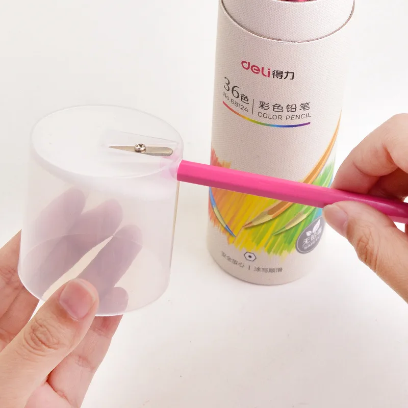 

Deli 68125 Colored Pencil Primary School STUDENT'S Mapping Painting Fine Art Fill Only 48 Color Tube with Pencil Sharpener