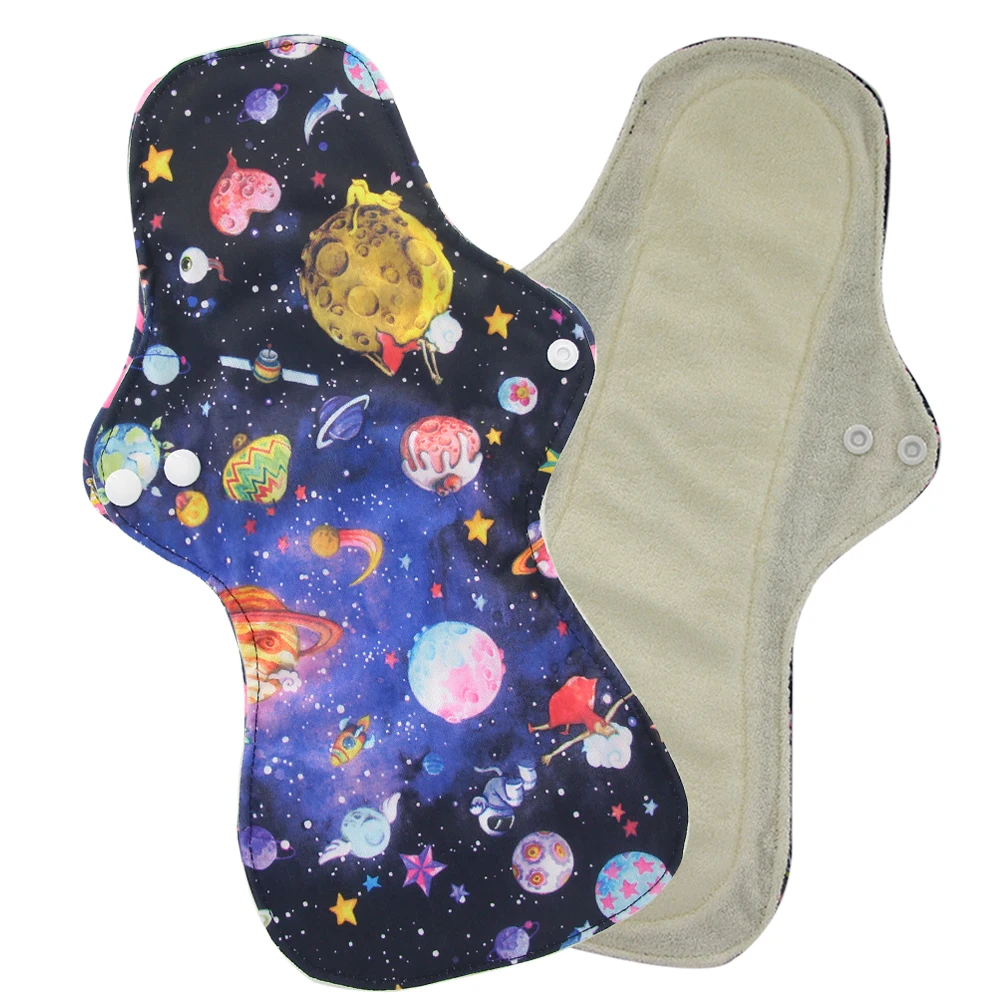 Heavy Night Use Reusable Cloth Menstrual Pad Sanitary Napkin Washable Sanitary Pads Organic Bamboo Lining Waterproof PUL Outer
