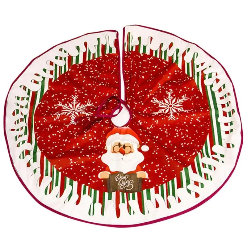 Прямая Кромка 90 см Нетканая Рождественская елка юбка фартуки круглый ковер для домашний коврик для пола украшения подарки