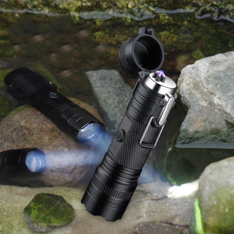 

Outdoor Camping Lighting Aluminum Combined Strong Torch for Long Time Sealing Waterproof Double Arc Compact and Easy To Carry