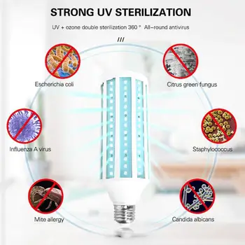 

Intelligent Remote Control 60W Ultraviolet Germicidal Lamp Ultraviolet Household LED Corn Bulb E27 Ultraviolet Germicidal Lamp
