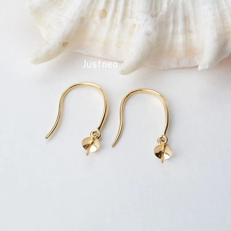 18k黄金耳钩带珠盘 (1)