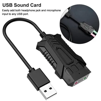 

Converter Universal USB 2.0 External Sound Card Drive Free Speaker For PC Computer Portable Earphone Microphone 7.1 Channel