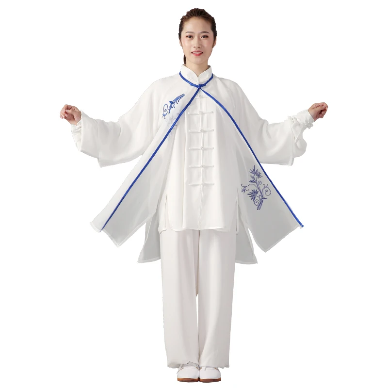 Модная Униформа тайчи для женщин и мужчин униформа боевых искусств Китайская
