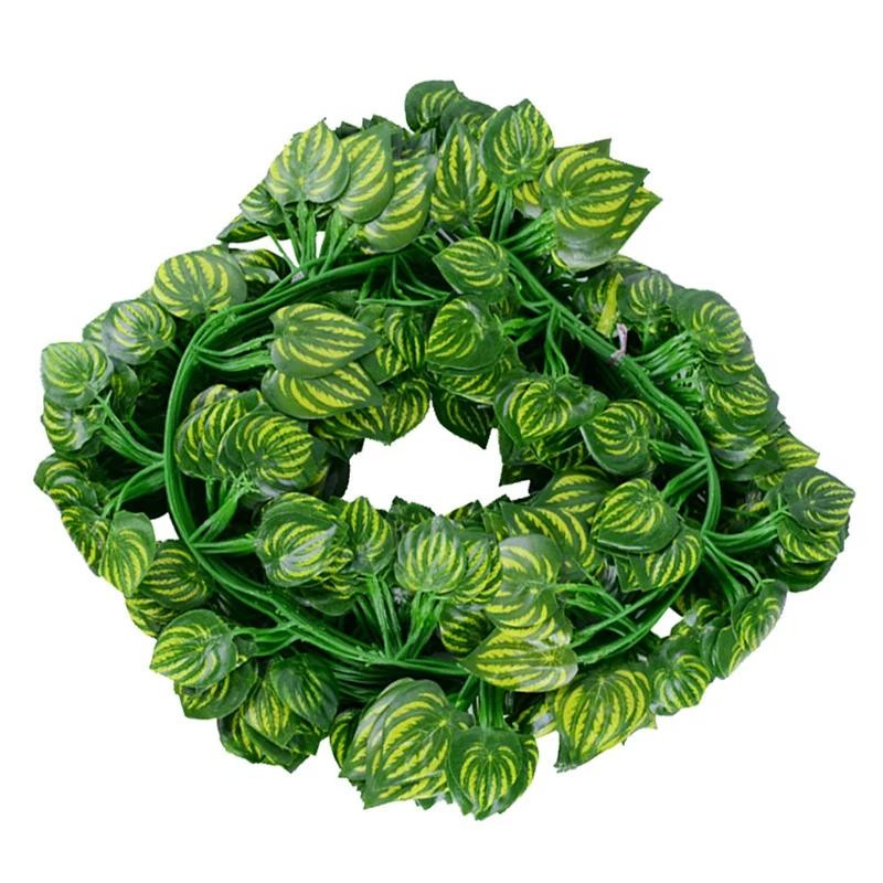 12 Fake Watermelon Vine Wreath Hanging Rattan Artificial Plant Green Leaf Wedding Garden Decoration | Дом и сад