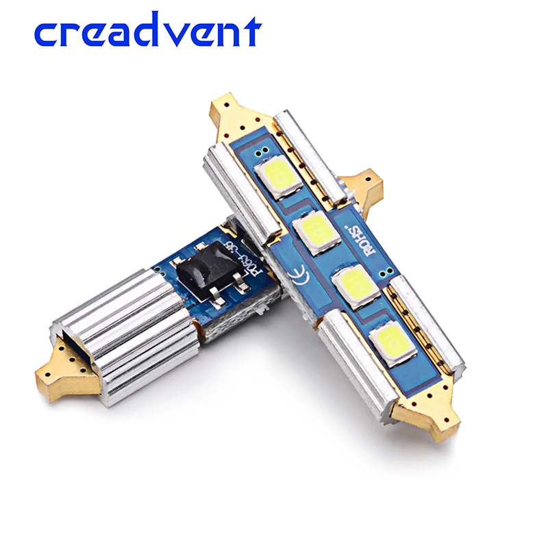 2 шт. цельнометаллический SMD 2825 led c5w гирлянда автомобильный светильник источник 31 мм 36 мм/39 мм/41 мм салона авто чтения doom лампы 12v белого цвета