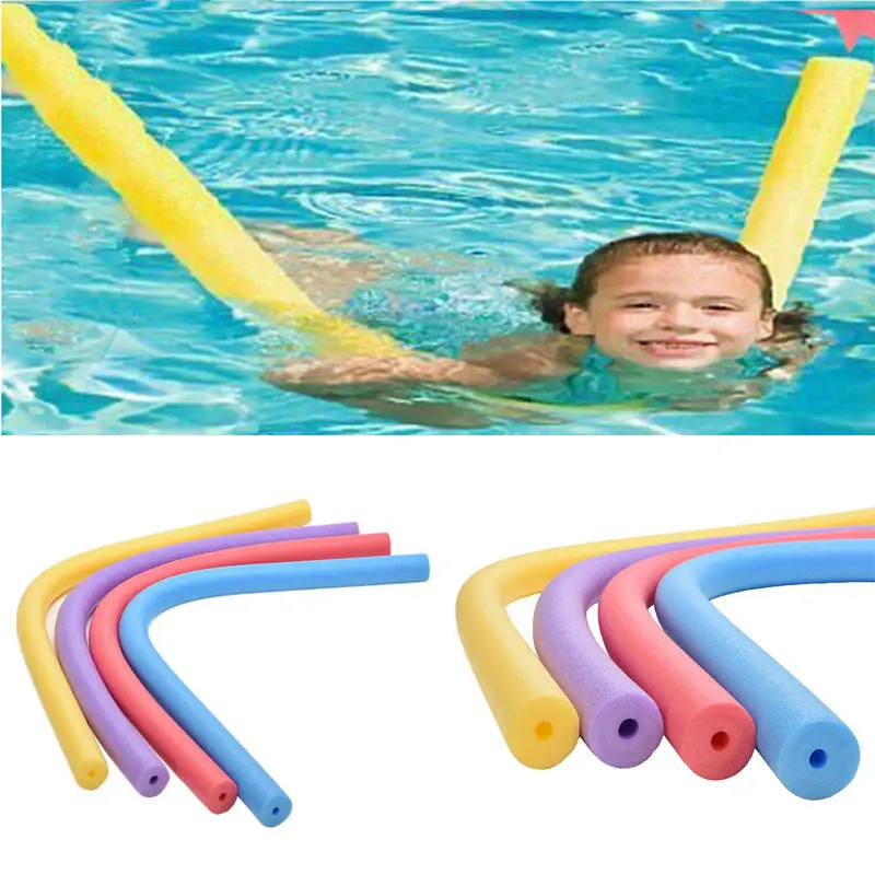 6*150cm Floating Pool Noodle Swimming Kickboard Hollow Learn Foam Water Float Aid Woggle Swim Flexible Row Ring