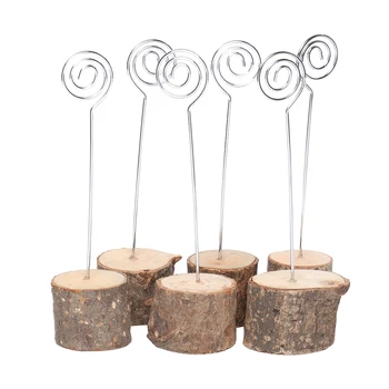 

6pcs Name Card Holders Cute Premium Memo Photo Holder Card Paper Note Clips for Wedding Party Table Decoration A35