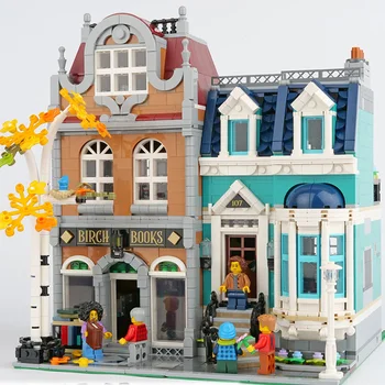 

10270 Bookshop 2524Pcs Creator City Street View Model Building Kits Blocks Bricks Toys Children Gift Compatible Lepining