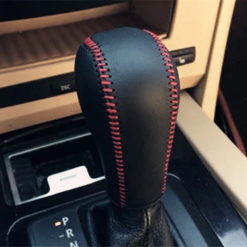 

Car Styling Leather Cover Automatic Gear Head Shift Knob Gear Shift Collars Case for BMW E60 E90 X3 X5 Z4 6 Series Accessories