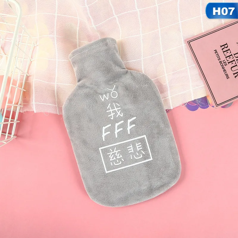 Мини Бутылка для горячей воды Примечание теплая вода мультфильм теплая водонепроницаемая сумка Плюшевые Милые Портативные Детские грелка для рук - Цвет: 7