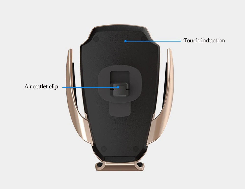 13Infrared Induction Qi Wireless Charger Car 10W Fast Charging Holder 