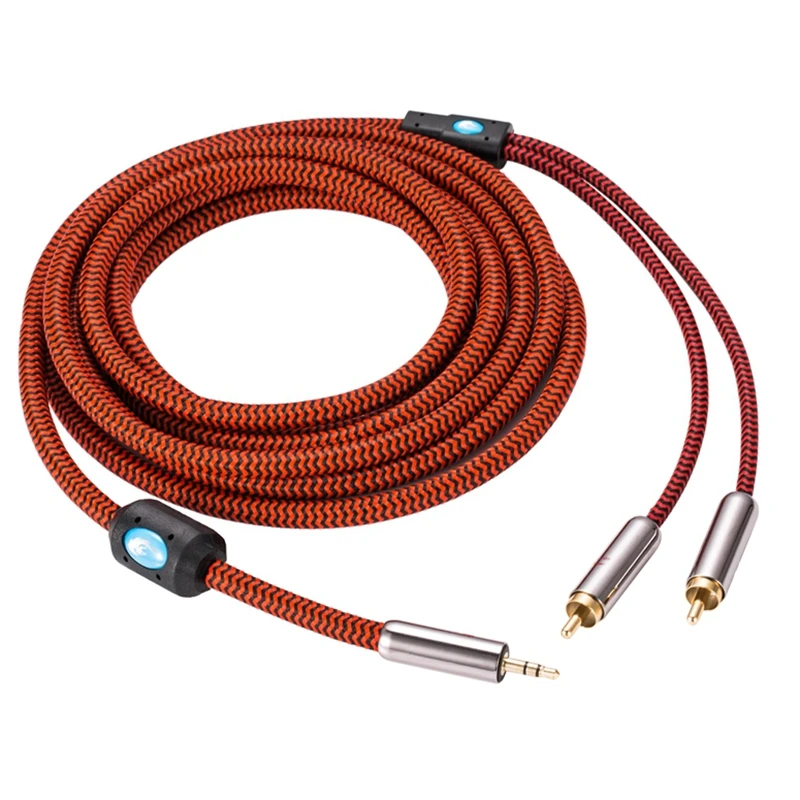 Hifi Audio Cable Mini Jack 3 5mm to 2 RCA for Car AUX PC Headphone Mobile 1 8 3 5 to Dual RCA Speaker Cable 1M 2M 3M 5M 8M 10M