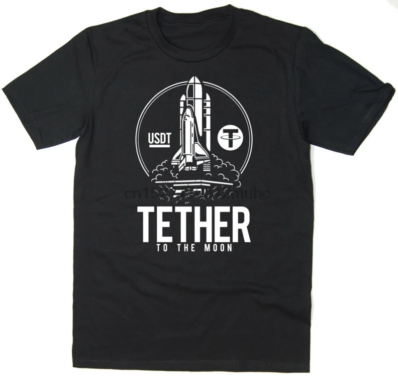 Футболка Tether To The Moon-Btc $ Usdt Coin Reddit Crypto | Мужская одежда