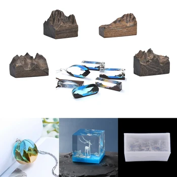 

1PCS DIY Crystal Epoxy 3D Three-Dimensional Castle Silicone Mold High Mirror Castle Manual Decorations
