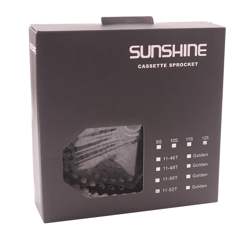 SUNSHINE 12 Скоростей для велосипеда Ультралегкая кассета 11-52T SLR MTB 413g 12 Скоростей 12v k7 горный велосипед CNC Freewheel для HG Hub gx eagle