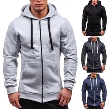 

Windproof All-matched Zipper Closure Long Sleeve Sweatshirt for Office